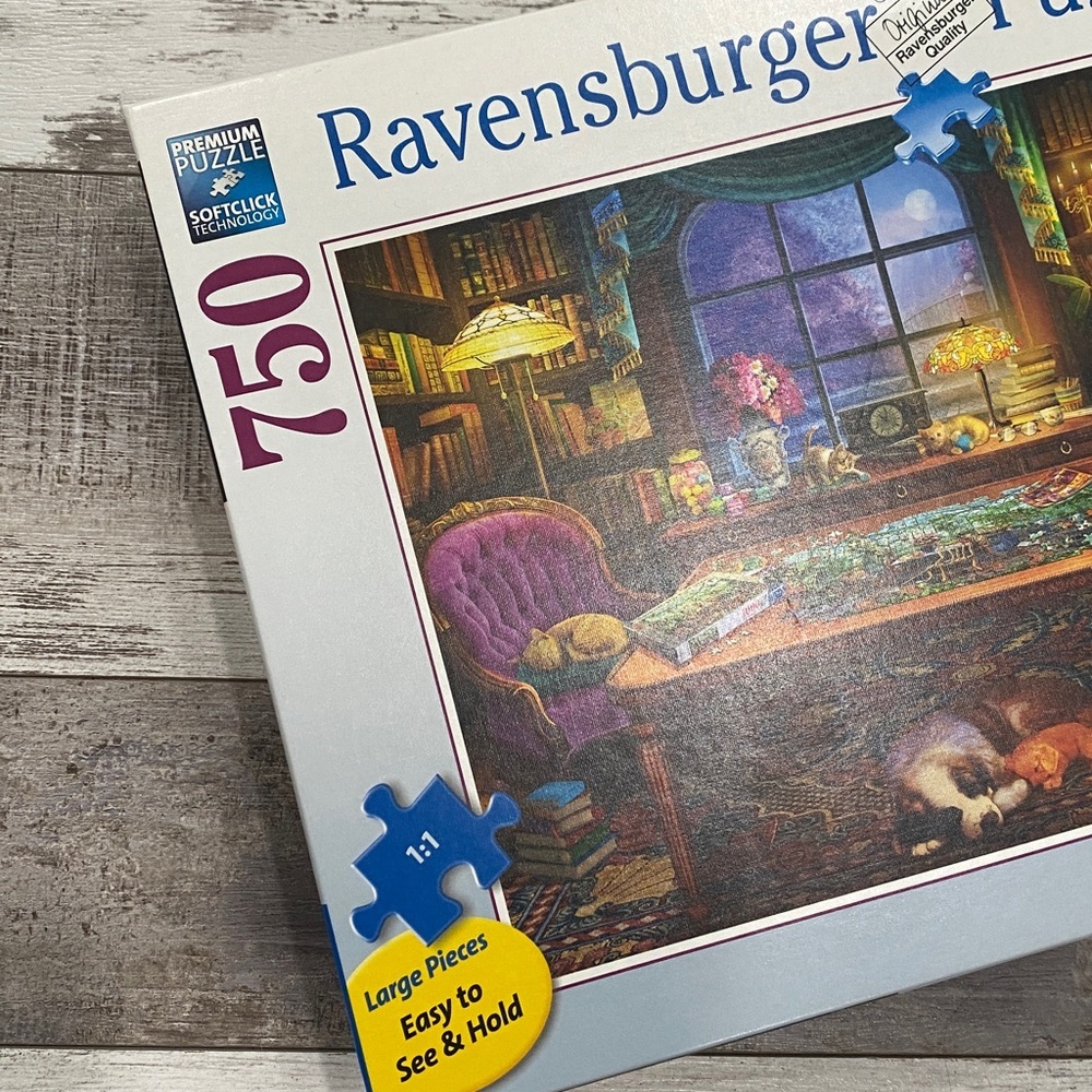 Ravensburger 750 large piece puzzle “Puzzler’s Place” 2020 sealed in box